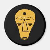 Aimant visage tribal autochtone Abstrait (Devant)