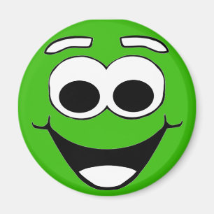 Aimant Visage vert de bande dessinée