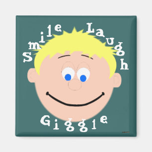 Aimant Visages souriants Blonde Blue Eyes Garçon