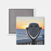 Aimant Viseur souriant au coucher du soleil (Recto/Verso)