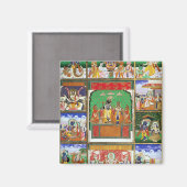 Aimant Vishnu au centre de ses dix avatars, Jaipur, R (Recto/Verso)