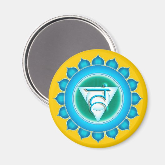 Aimant Vishuddha ou Throat 5e Chakra (Recto/Verso)