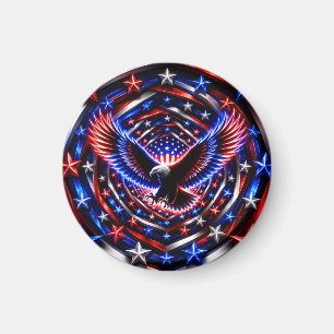 Aimant Vision Spirale Américaine – Aigle Patriotique Opti
