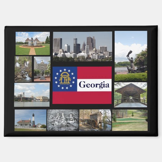Aimant Visions de Géorgie, États-Unis (Recto)
