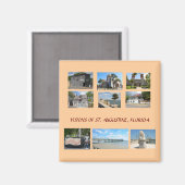 Aimant Visions de St Augustine, Floride (Recto/Verso)