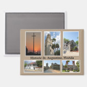 Aimant Visions de St. Augustine, Floride (Recto/Verso)