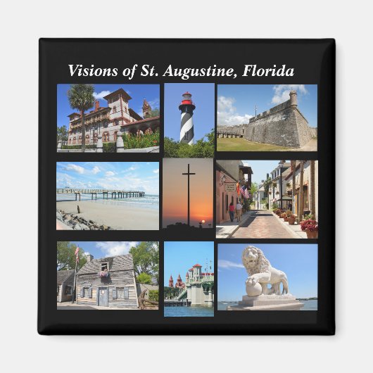 Aimant Visions de St Augustine, Floride (Devant)
