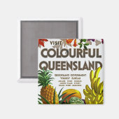 Aimant Visiter Colorful Queensland (Recto/Verso)