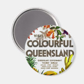 Aimant Visiter Colorful Queensland (Recto/Verso)