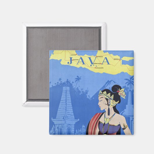 Aimant Visiter Java (Recto/Verso)