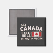 Aimant Visiter le Canada C’est comme les États-Unis, mais (Recto/Verso)