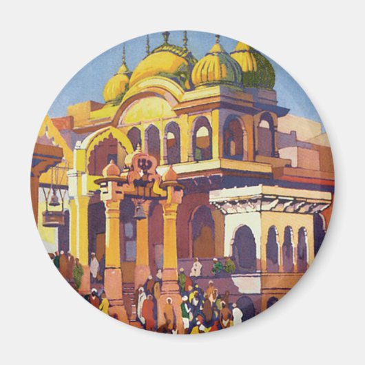 Aimant Visitez India Muttra (Devant)