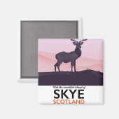 Aimant Visitez la belle île de Skye (Recto/Verso)