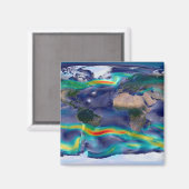 Aimant Visualisation Des Vents Mondiaux. (Recto/Verso)