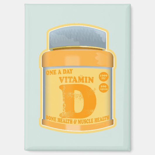 Aimant Vitamine D capsules santé et bien-être (Recto)
