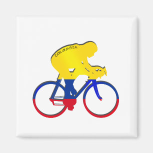 Aimant Vitesse colombienne de bicyclette de drapeau de