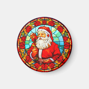 Aimant Vitrail Père Noël ornement de Noël-67680