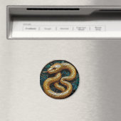 Aimant Vitrail serpent doré (In Situ (Lave-vaisselle))