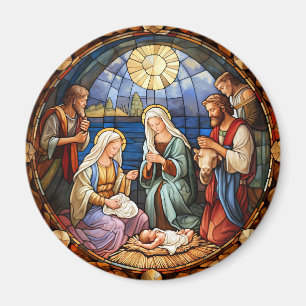 Aimant Vitraux de la Nativité de Noël