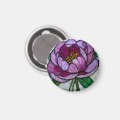 Aimant Vitraux Pivoine Violette (Recto/Verso)