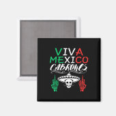 Aimant Viva Mexique Cabrones Fête de l'Indépendance Drape (Recto/Verso)