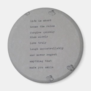 Aimant Vivant, rire, amour - citation inspirée