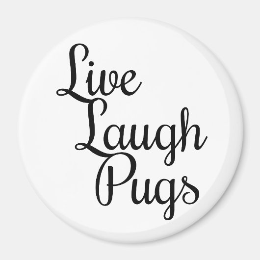 Aimant Vive Rire Pugs (Devant)
