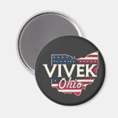 Aimant Vivek Ohio 2026 Gouverneur Républicain Américain (Recto/Verso)