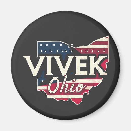 Aimant Vivek Ohio 2026 Gouverneur Républicain Américain (Devant)