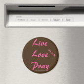 Aimant Vivez Amour Priez Chrétien (In Situ (Lave-vaisselle))