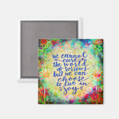 Aimant Vivez avec Joy Pretty Inspirational Inspirivity (Recto/Verso)