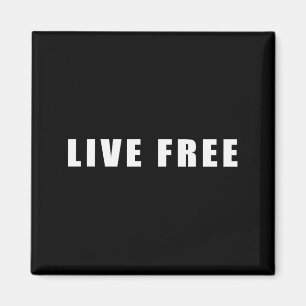 Aimant Vivez Libre Chrétien Conservateur Noir Et Blanc Q