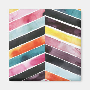 Aimant Vivid aquarelle Chevron I