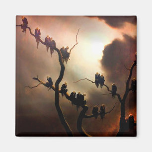 Aimant Vivid Retro - Fantômes dans un arbre