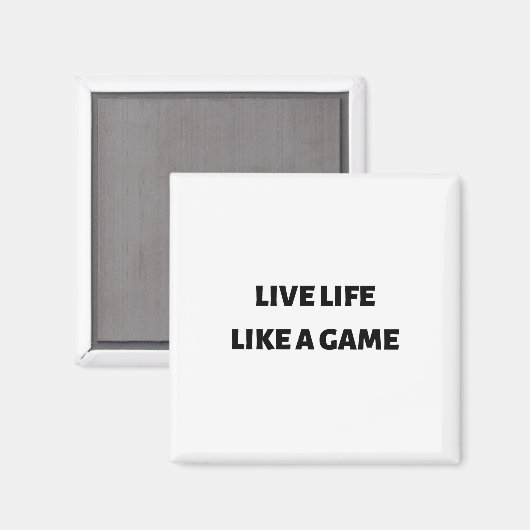 Aimant Vivre comme un jeu (Recto/Verso)