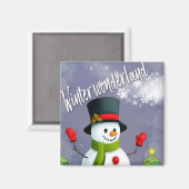 Aimant Vivre en hiver dans un pays des merveilles (Recto/Verso)