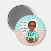 Aimant Vivre la vie de l'épouvantail | Infirmière, aidant (Recto/Verso)