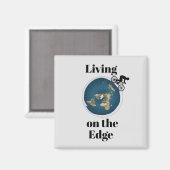 Aimant Vivre sur l'aimant Edge (Recto/Verso)