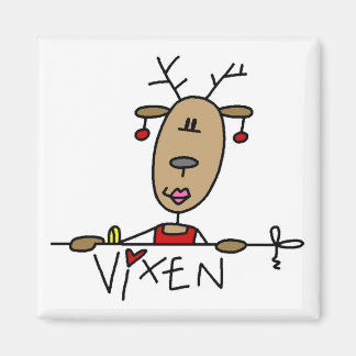 Aimant Vixen Reindeer T-shirts et cadeaux de Noël