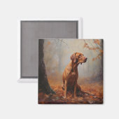 Aimant Vizsla à l'automne Feuilles automne Inspire (Recto/Verso)