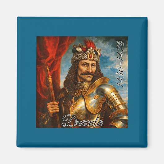 Aimant Vlad l'Empaleur Médiéval Rtrait Art Dracula (Devant)