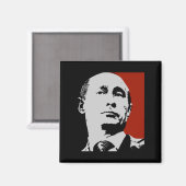 Aimant Vladimir Poutine rouge (Recto/Verso)