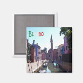 Aimant VNT070 BURANO, VENISE, Vénétie, Italie, Frigo (Recto/Verso)