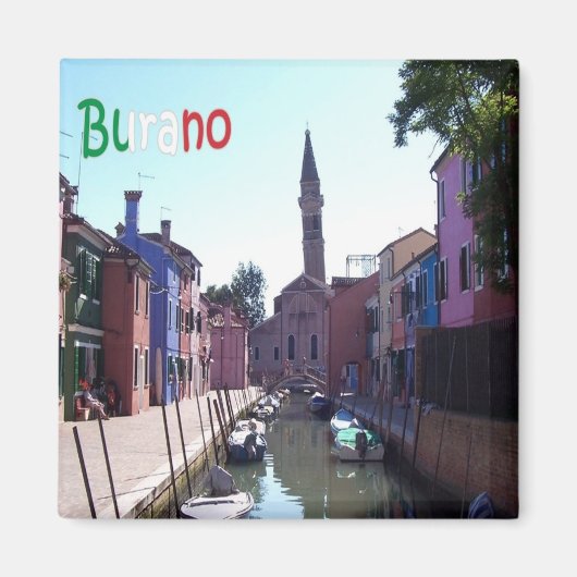 Aimant VNT070 BURANO, VENISE, Vénétie, Italie, Frigo (Devant)