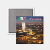 Aimant VNT092 VERONA, Cathédrale et Pont de Pierre, Réfri (Recto/Verso)