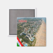 Aimant VNT120 BIBIONE, Vue aérienne, Vénétie, Italie, Réf (Recto/Verso)