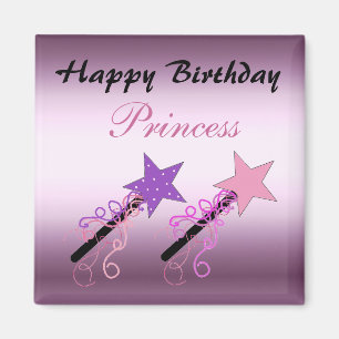 Aimant Vœux d'anniversaire de princesse