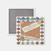 Aimant voeux du jour de l'action de grâce (Recto/Verso)