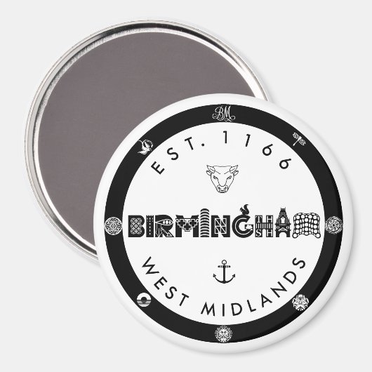 Aimant Voici Birmingham (Recto/Verso)