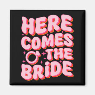 Aimant Voici la mariée Tapis de fête de bachelorette Groo